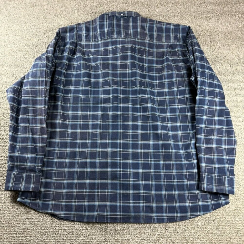 L.L. Bean Button Down Plaid Shirt Blue Men’s Size XXL - Picture 7 of 8